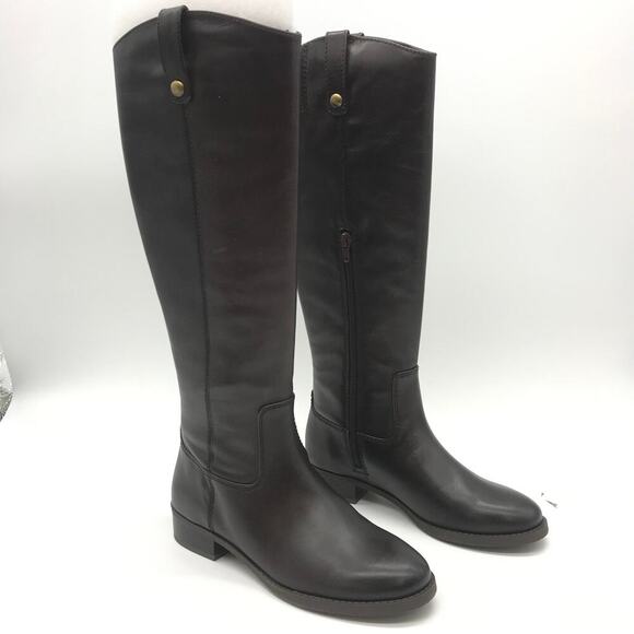 INC Shoes - Inc International Concepts Womens Fawne Boots Brown Leather Knee High Zip 6.5 M